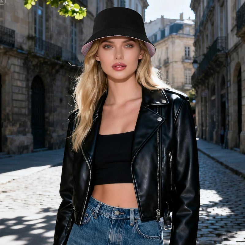 DOCILA Bucket Hats for Women Trendy Print Reversible Bucket Hat Packable All Season Fisherman Sun Caps - Image 5
